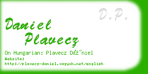 daniel plavecz business card